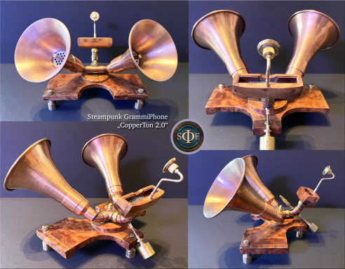 Steampunk GrammiPhone "CopperTon 2.0", Stehfisch, Steffen Fichtner