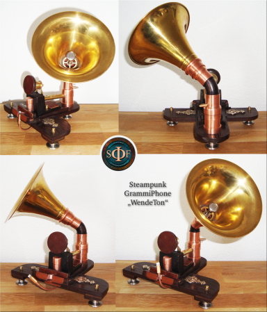 Steampunk GrammiPhone "WendeTon", Stehfisch, Steffen Fichtner