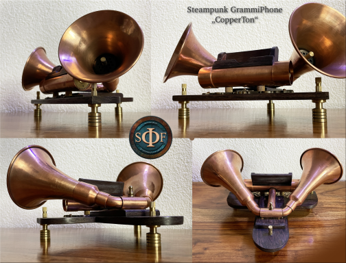 Steampunk GrammiPhone "CopperTon", Stehfisch, Steffen Fichtner